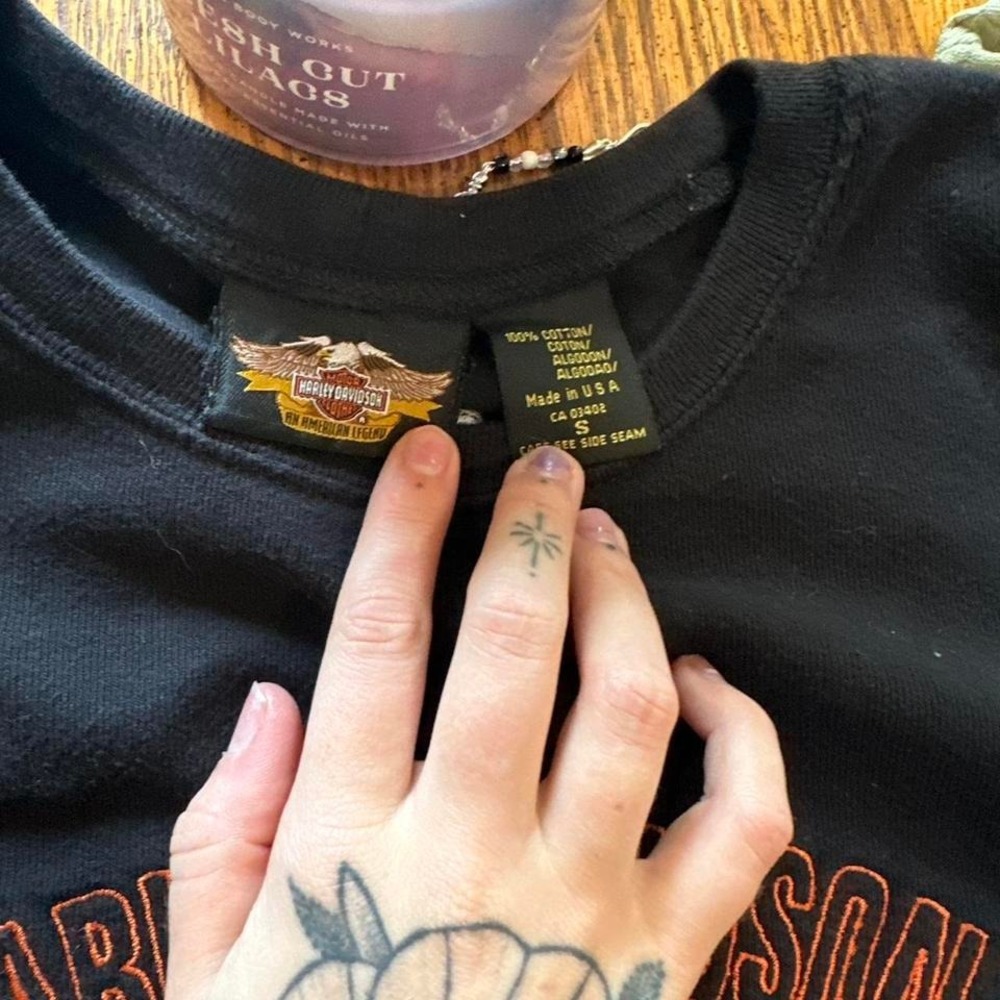 Harley Davidson long sleeve tee #bikerstyle true vintage and y2k - Picture 6 of 7